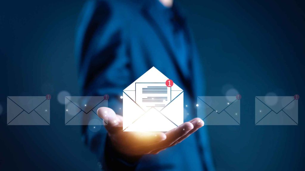 Email Outreach and Lead Generation – A sleek laptop with an email client open, representing outreach and lead generation for businesses.